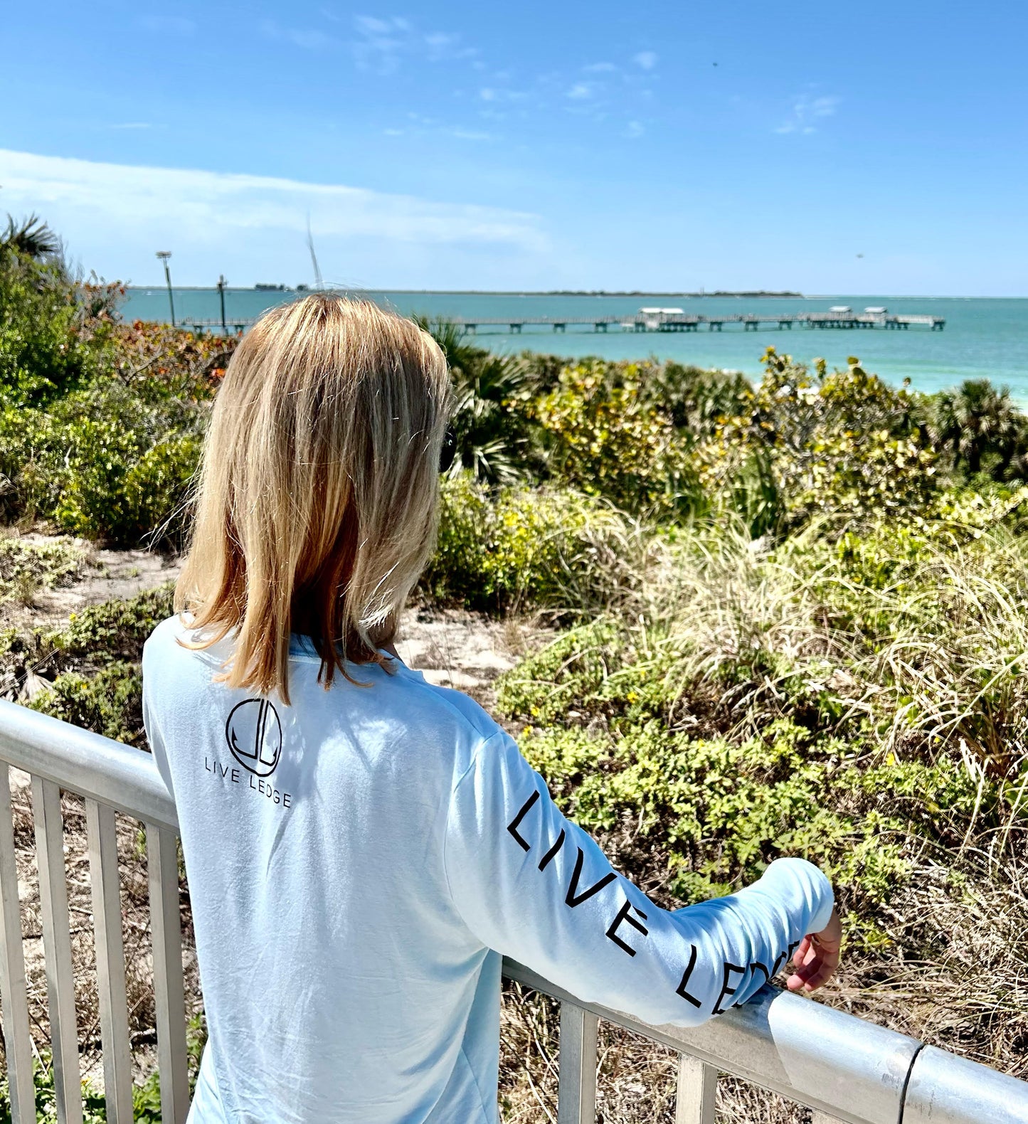 Tortola Teal Women's Bamboo Long Sleeve