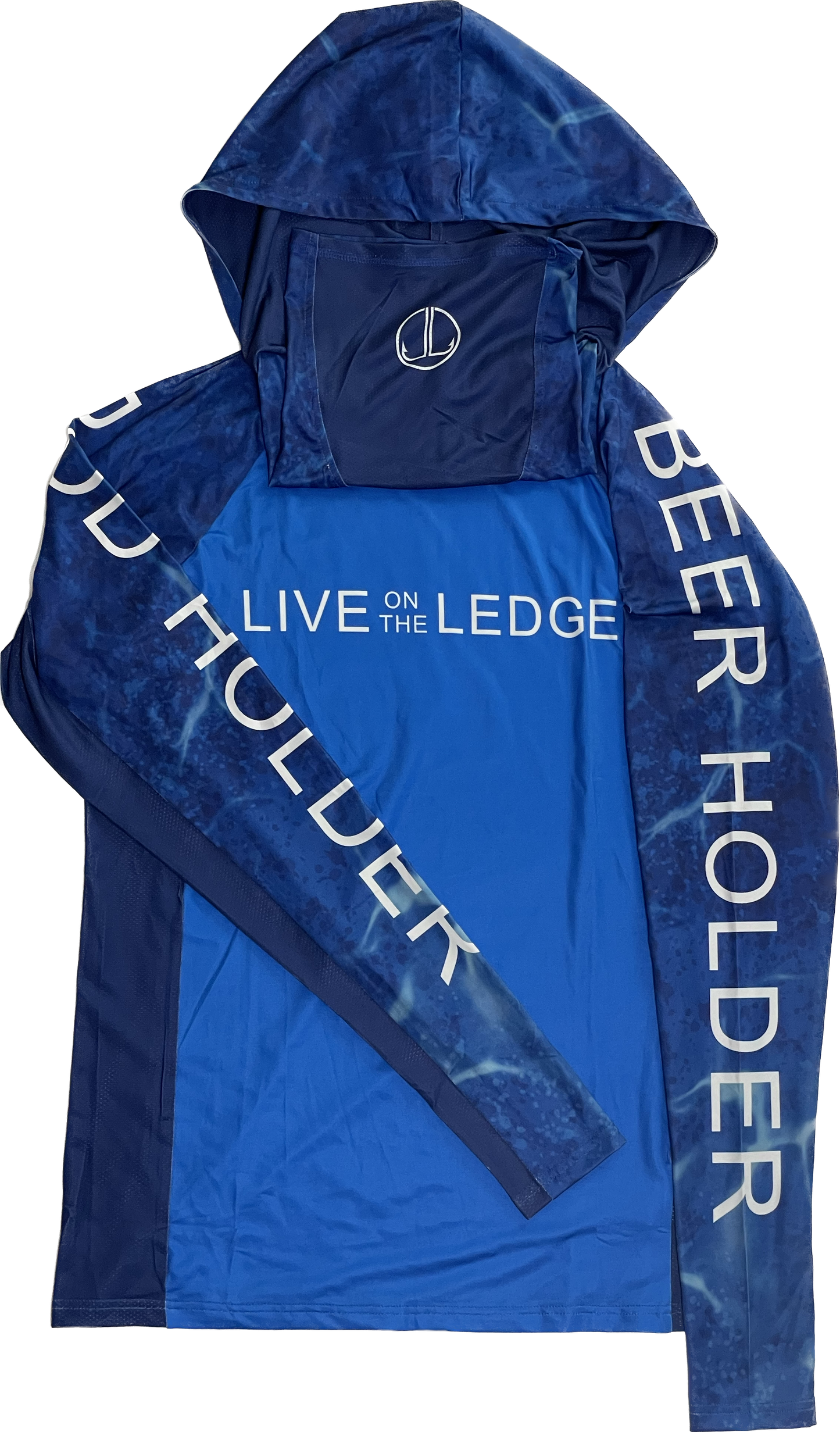Lightning Blue Hooded & Masked Ultra Performance Fishing Shirt