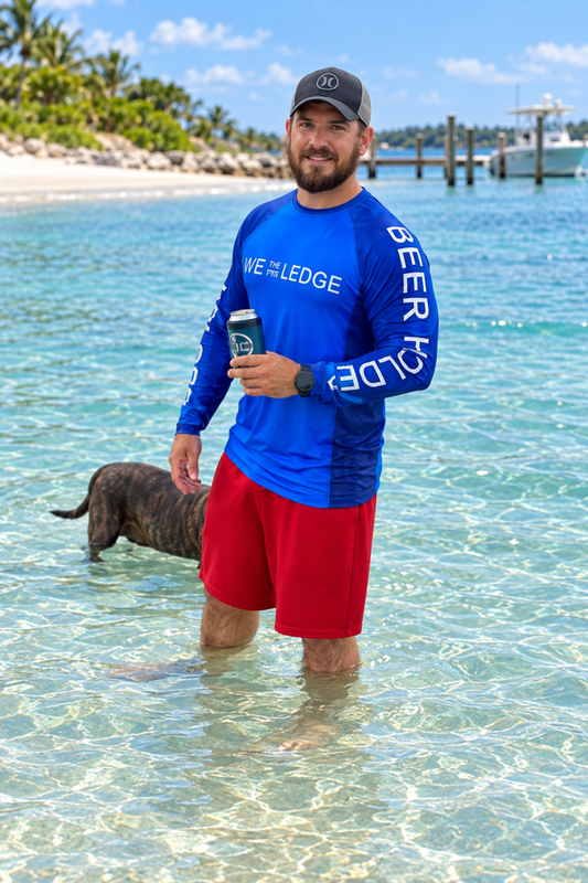 Lightning Blue Mesh Performance Fishing Shirt