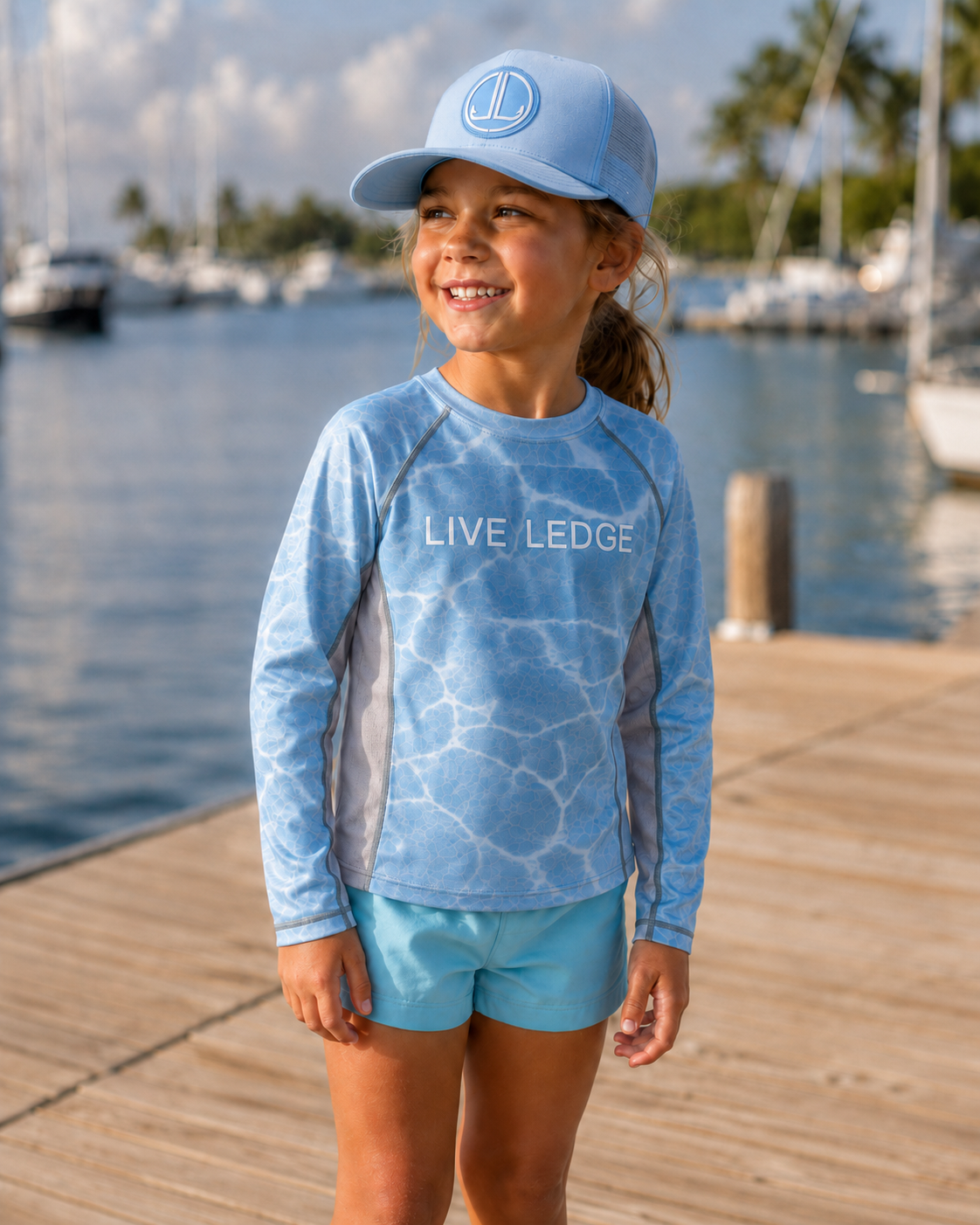 Kids Blue Maddog Vented Performance Fishing Shirt